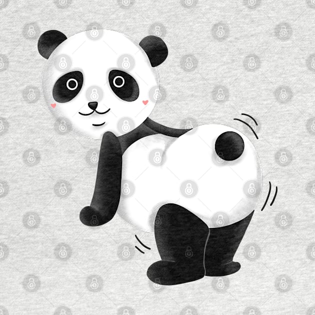 Panda Twerking by Lizzamour